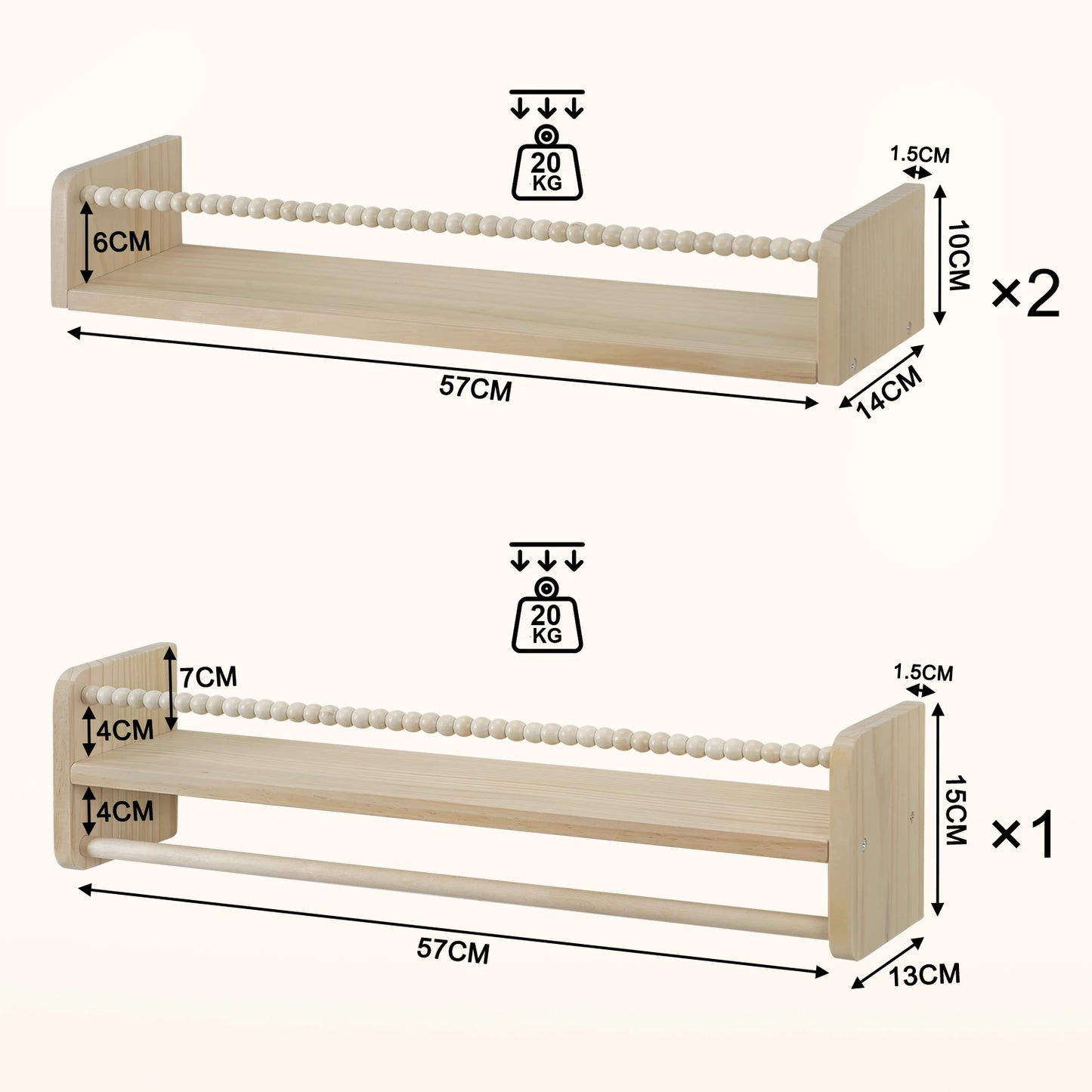 3PCS/SET Hängeregal