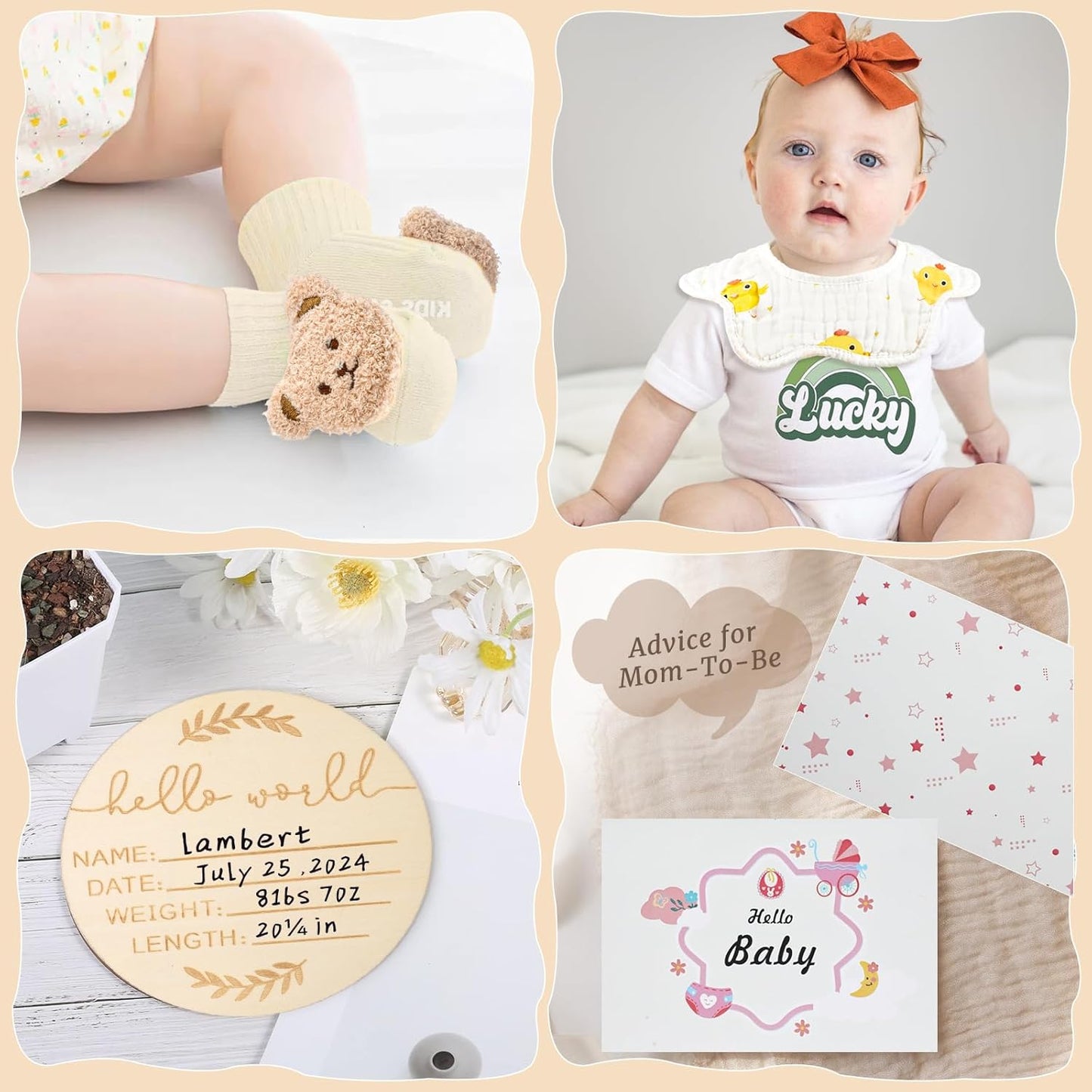 Baby Geschenk Jungen, Neugeborenen Geschenk Babygeschenke Zur Geburt Junge Mädchen Mit Baby Strampler Badetücher Lätzchen Socken Rassel Erinnerungsbox Grußkarten Baby Shower Party