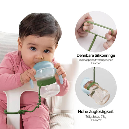 Schnullerkette Silikon – 5 Packungen Verstellbare Silikon-Kinderwagenkette Und Cup Catcher FÜR Kinderwagen, Hochstühle, Kinderbetten, Autositze (Mehrfarbig)
