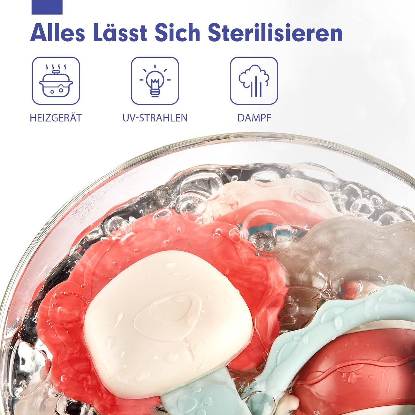 Hahaland Rassel Beißring Baby Set, Silikon Baby Spielzeug Ab 3 6 9 Monate, 10 PCS Shaker Helfen Baby Beim Zahnen Und Greifen, Bpa-Frei Beissring Sensorik Spielzeug Für Neugeborene Kleinkinder Geschenk