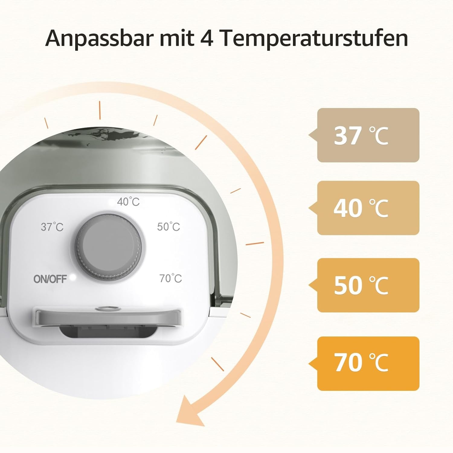 Flaschenwärmer Baby,  Wasserwärmer Flaschenzubereiter Baby, Sterilisator Für Babyflaschen, Präzise Steuerung Von 4 Temperaturen, Warmwasserspender Für Formula, Flaschenzubereiter Für Babys