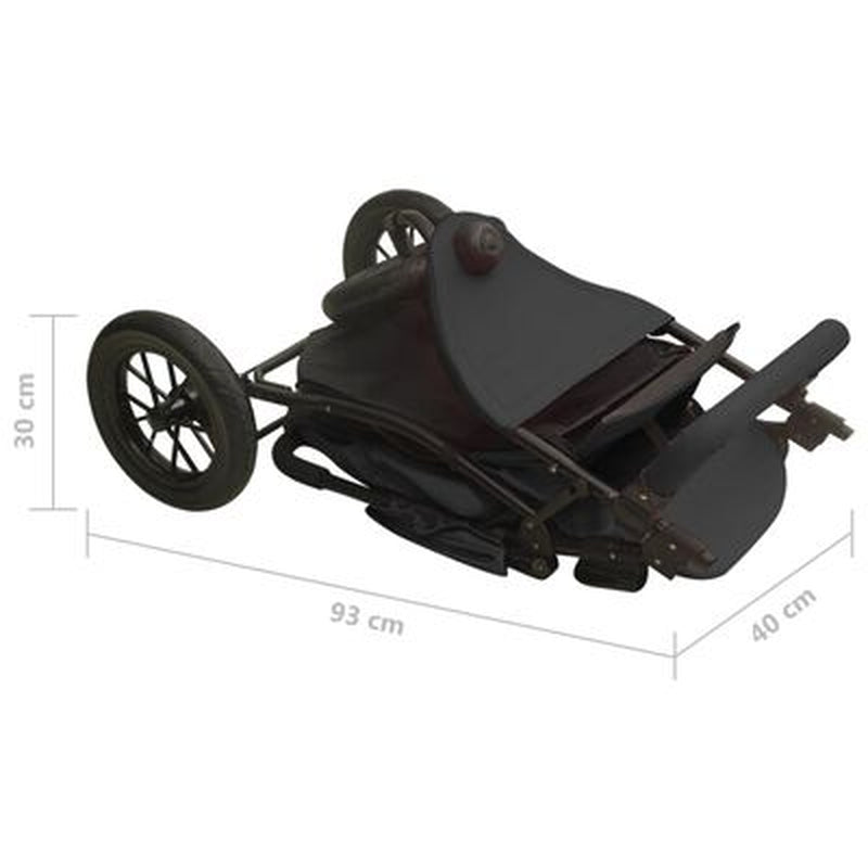 Kinderwagen Anthrazit Stahl