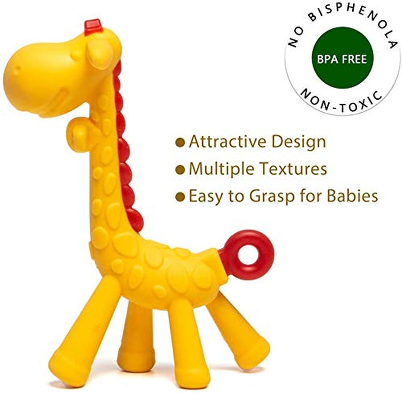 Beißring Für Babys 6 Stück Beißring Spielzeug Bpa-Frei Fruchtsauger Baby 2 Silikon Sauger in 3 Größen Weich Sicher Silikon