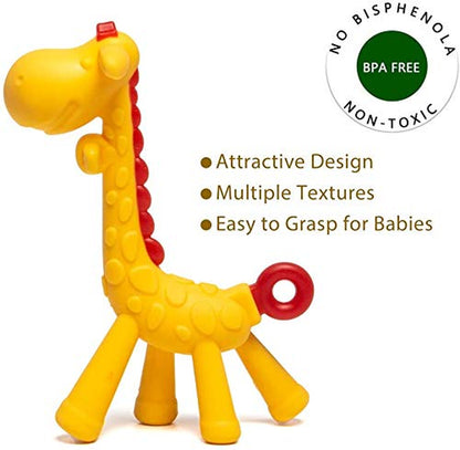 Beißring Für Babys 6 Stück Beißring Spielzeug Bpa-Frei Fruchtsauger Baby 2 Silikon Sauger in 3 Größen Weich Sicher Silikon