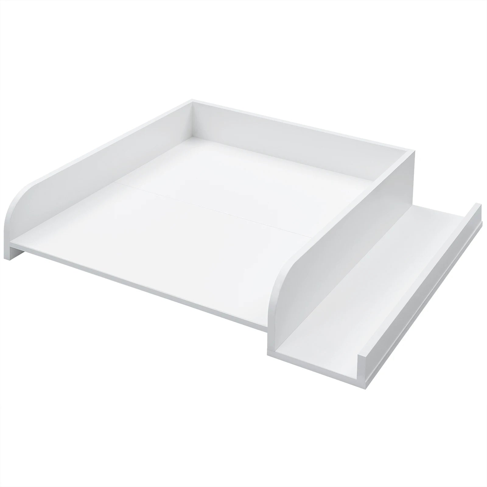 WOLTU White Changing Table 80x70x16.5cm Baby Changing Mat with Protective Edge Storage Shelf for Washing Machine Dryer