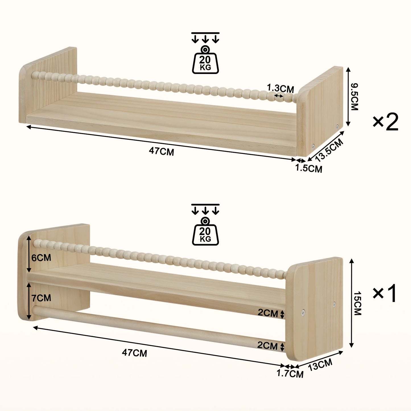 3PCS/SET Hängeregal