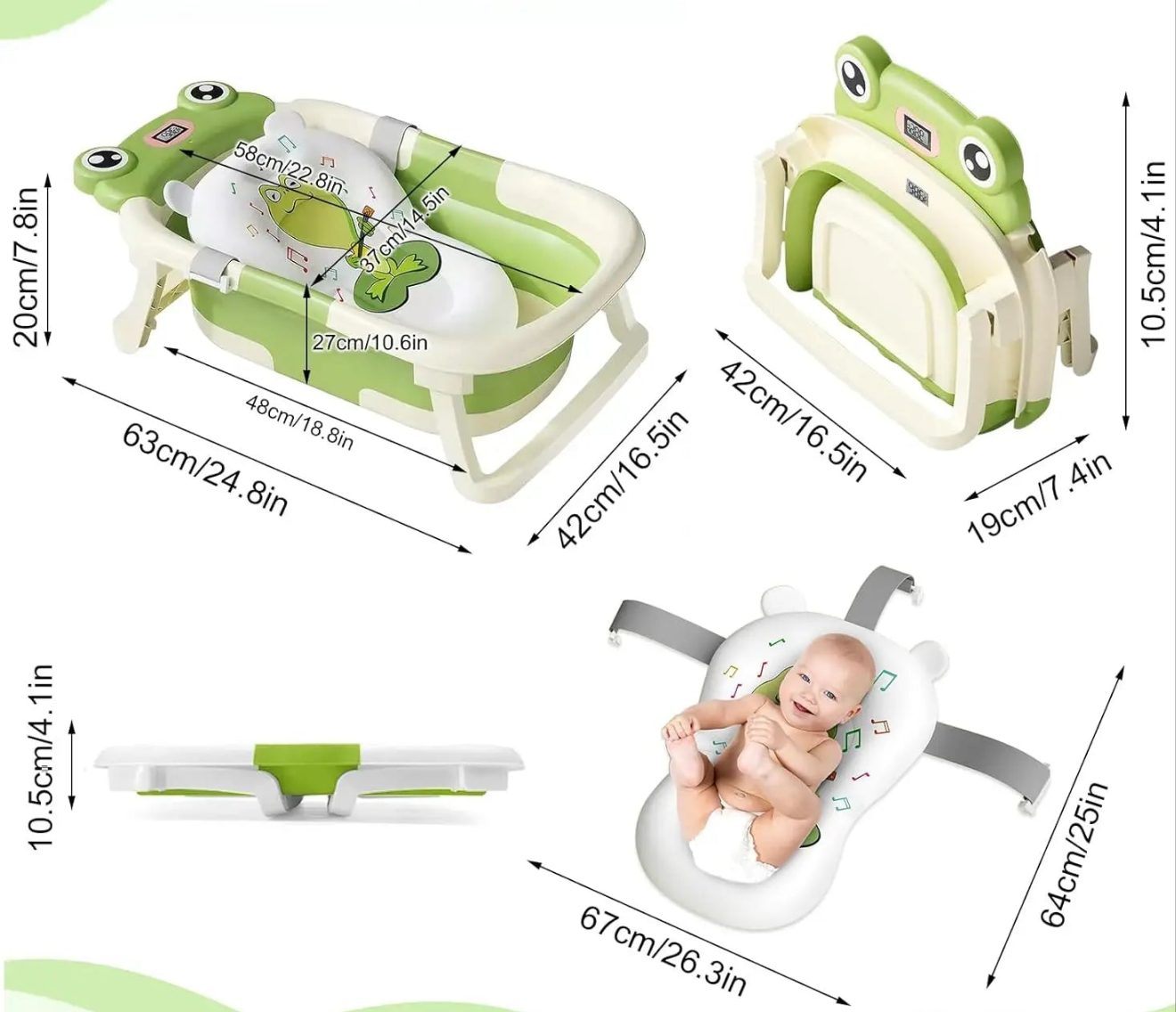 Faltbare Babybadewanne