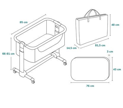 3-in-1 Babybett – Beistellbett
