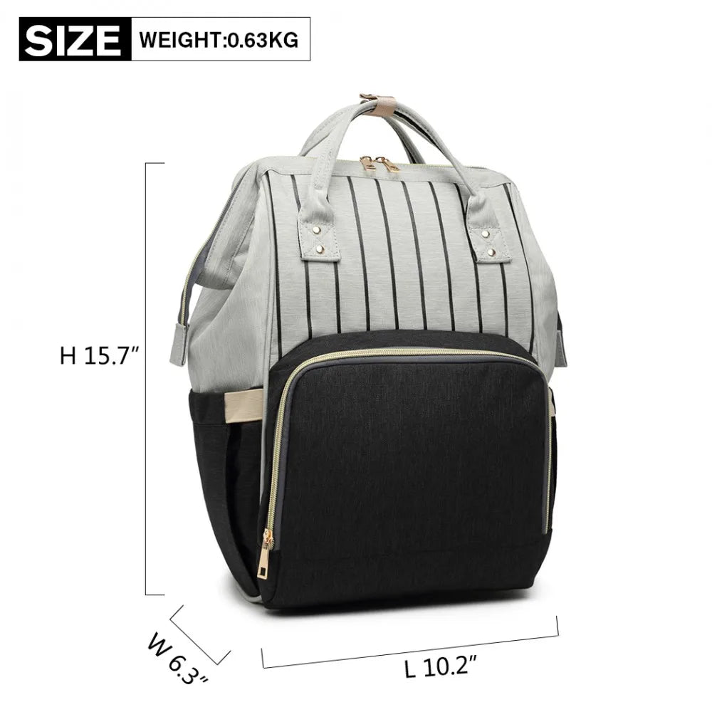MISS LULU Multifunctional Baby Diaper Change Backpack, Stylish, Spacious and Durable for Parents on the Road