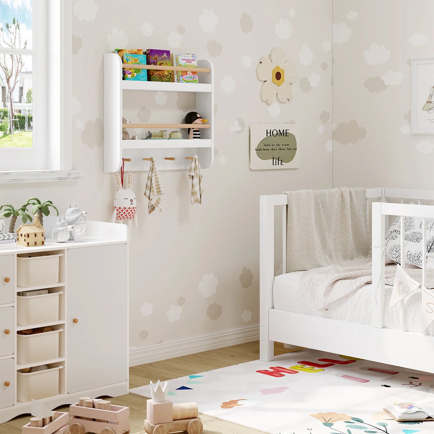 Kinder-Wandregal Bücherregal