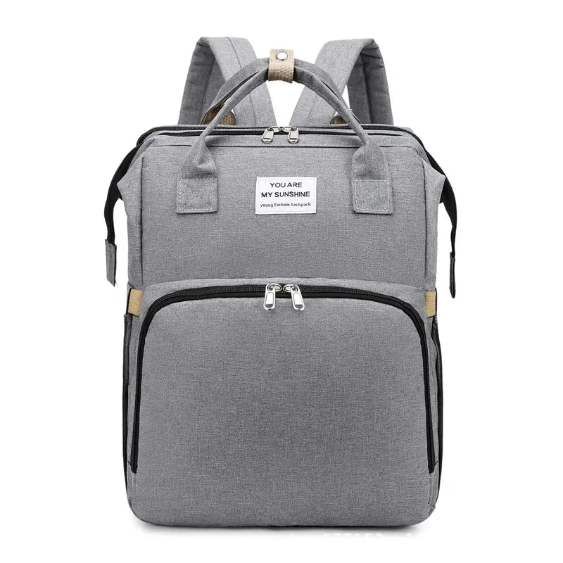 Folding Mommy Diaper Bags Baby Bed Fashion Women's Bag Maternity Nappy Diaper Bags Travel Milk Bottle Backpack Nursing Bags