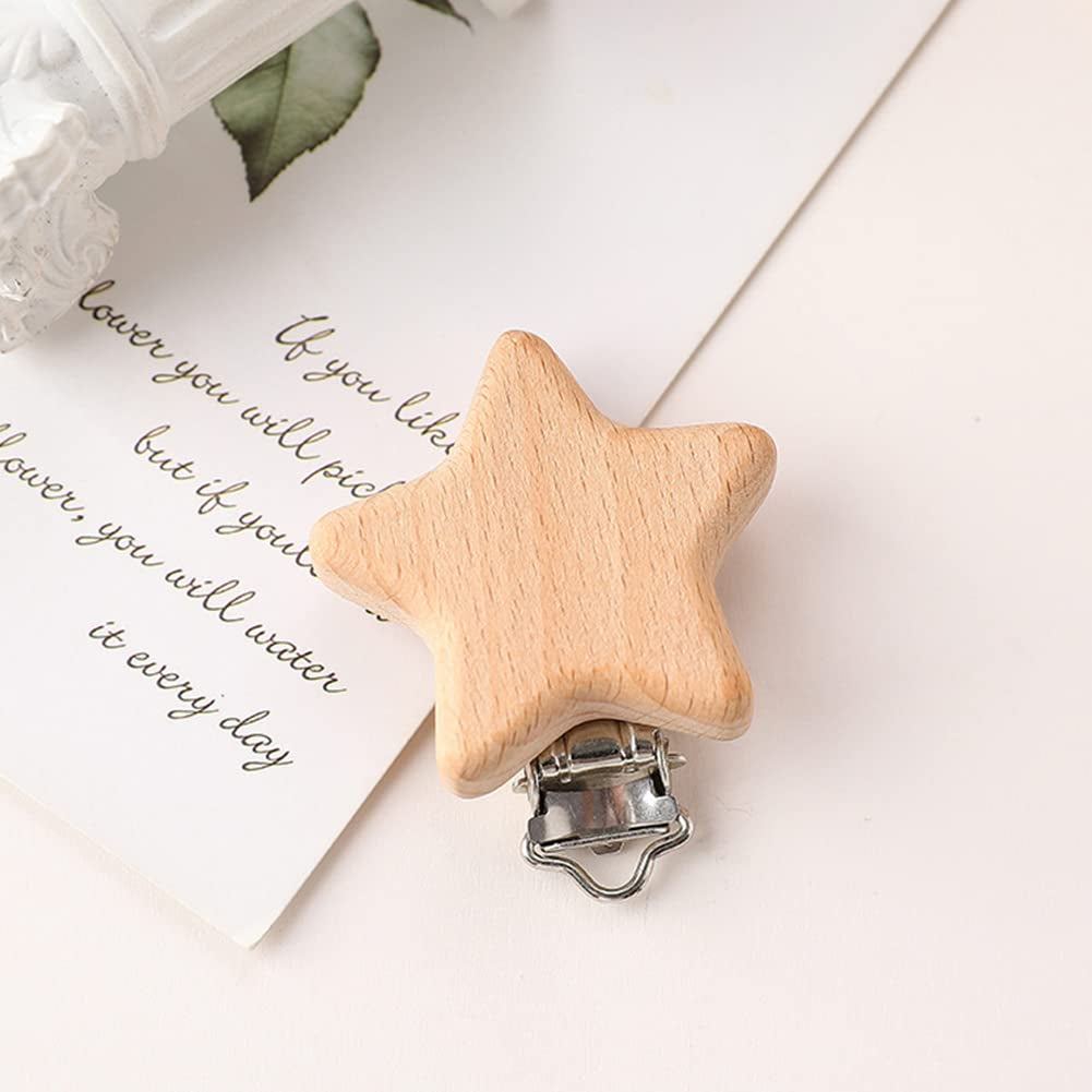 Holz Schnullerclip, 4 Stück