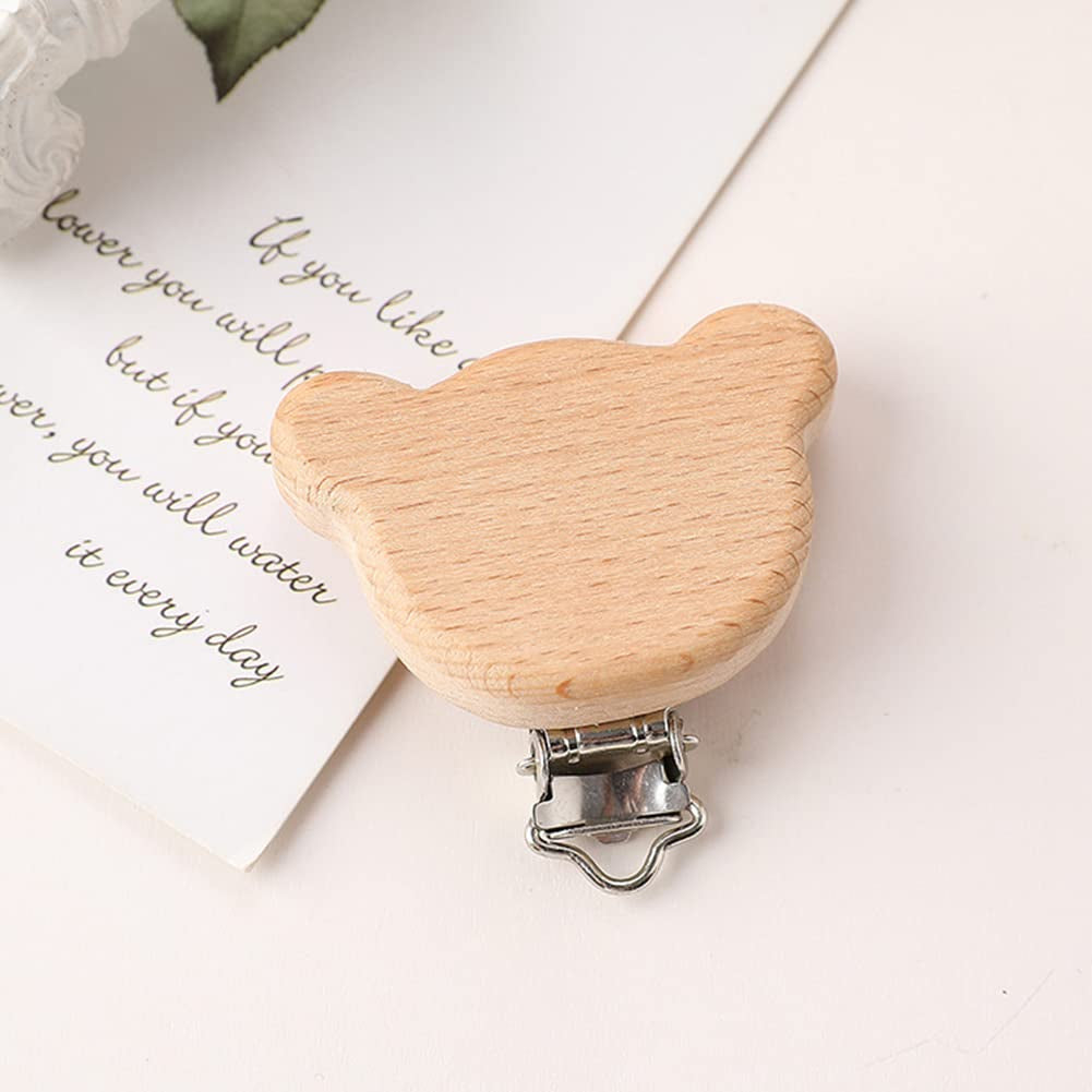 Holz Schnullerclip, 4 Stück