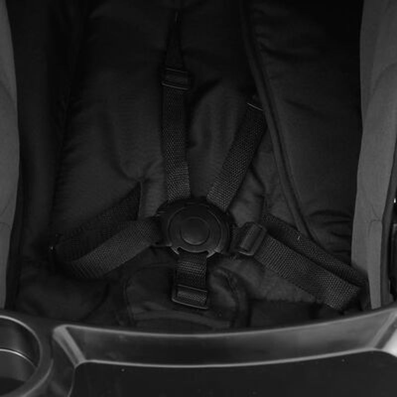 2-In-1 Kinderwagen Dunkelgrau Und Schwarz Stahl