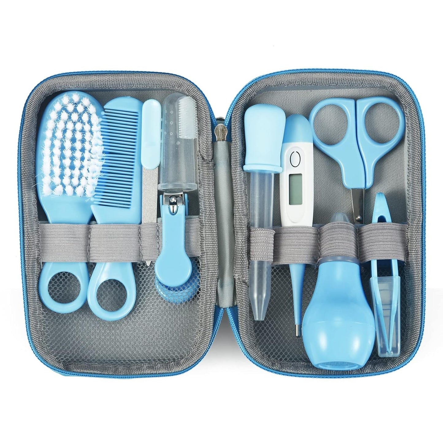 Pandaear Baby Pflegeset 10 Teilige Erstausstattung Für Neugeborene, Baby Nagelpflegeset Care Set, Baby Nagelfeile Babykamm, Bürste, Fingerzahnbürste, Nagelschneider, Schere, Nasenaspirator