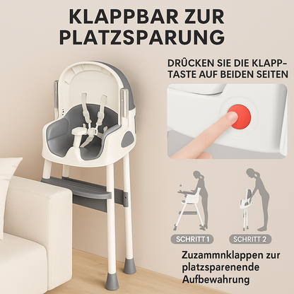 2-in-1 Klappbarer Hochstuhl